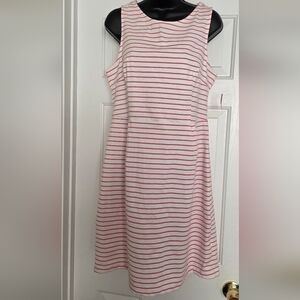 Striped Pink and White Sleeveless Dress Old Navy Size L
